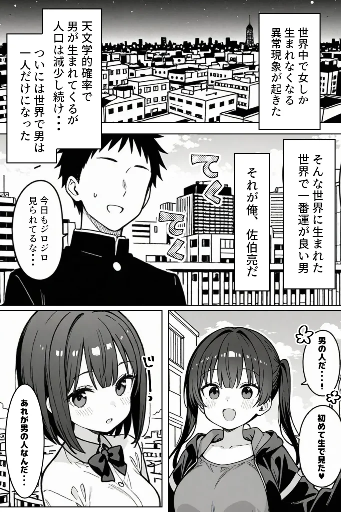 d 624856 【オリジナル】ハーレム学園生活で射精管理される日々〜この世界に男は俺一人！？〜（ハメ撮り屋）01